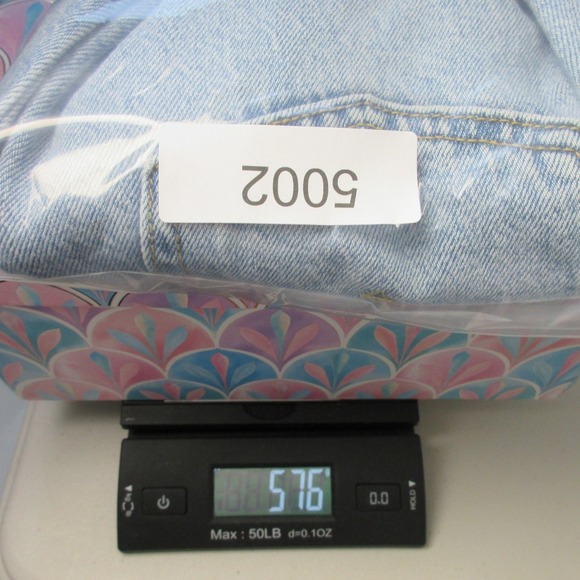 Levi's Premium Ribcage Straight Ankle Jeans Women 27 Blue Cotton Distressed 576 - Picture 10 of 15